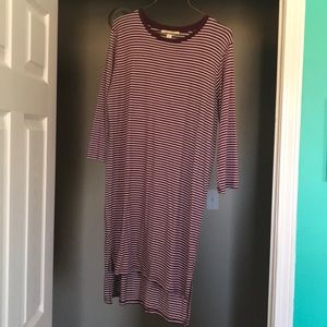 Maroon T-shirt Dress
